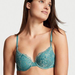 Victoria's Secret - Sexy Tee Lace Lightly Lined Demi Bra - 34C - French Sage